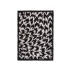 Woolen black and white throw