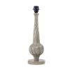 Elegant neutral wooden table lamp with dark grey finish