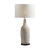 Contemporary neutral-toned pottery table lamp