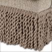 Cream sofa with twill detail surrounding the bottom