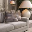 Taupe three seater sofa with classic square silhouette
