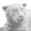 White marble reclining lion object