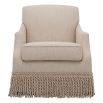 A statement armchair with a 20th century design and swivel base