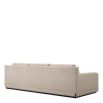 A sumptuous sofa with a luxury beige upholstery