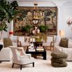 A sophisticated armchair with a luxury beige upholstery