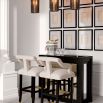 A contemporary bar stool with an 18th century French-inspired design