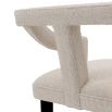 A contemporary bar stool with an 18th century French-inspired design