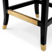 A contemporary bar stool with an 18th century French-inspired design
