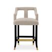 A sophisticated counter stool with an 18th century French-inspired design