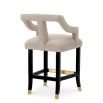 A sophisticated counter stool with an 18th century French-inspired design
