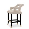 A sophisticated counter stool with an 18th century French-inspired design