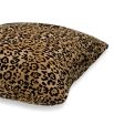 Square leopard print cushion