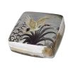 A luxurious tropical printed lidded jar