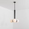 A fabulous black gunmetal ceiling pendant inspired by early century and industrial style 