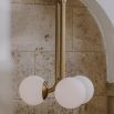 A luxurious natural brass ceiling pendant inspired by early century and industrial style 