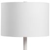 Black and white table lamp with gold detailing