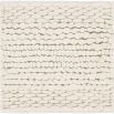 Luxurious hand-woven ivory wool rug