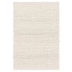 Luxurious hand-woven ivory wool rug