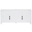 White veneered sideboard with metal handles