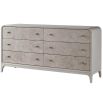 Luxurious wood burl veneer chest of drawers