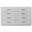 Off-white chest of drawers with silver handles