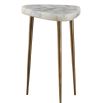 Tall marble side table with three brass legs