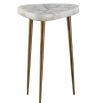 Tall marble side table with three brass legs