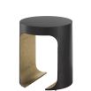 Black and gold sculptural side table
