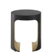 Black and gold sculptural side table