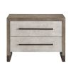 Brown and grey 2-drawer bedside table