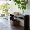 Sleek wooden console table