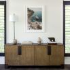 Natural wooden sideboard with metal handles