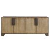 Natural wooden sideboard with metal handles