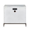Cream bedside table with marble top 