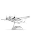 Model replica of fokker airplane in sublime silver finish
