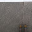 Elegant bar cabinet with shagreen finish and brass accents