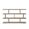 Geometric structured shelving unit in light wood finish