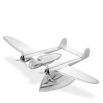 Model replica of fokker airplane in sublime silver finish