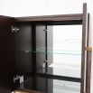 Elegant bar cabinet with shagreen finish and brass accents