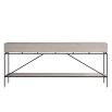 Wooden console table with four drawers and a lower shelf