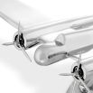 Model replica of fokker airplane in sublime silver finish