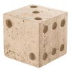 Set of two decorate dice in travertine finish