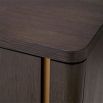 Sleek chest of three spacious drawers in dark wood finish