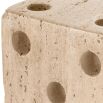 Set of two decorate dice in travertine finish