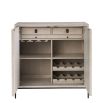 Cream sideboard with two doors and design