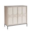 Cream sideboard with two doors and design