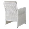 Cream outdoor dining chair with foam seat