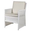 Cream outdoor dining chair with foam seat
