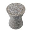 Glamorous grey capiz stool