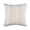 Bright multi-coloured cushion with dotted embroidery design